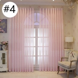 Rideau Transparent Décoratif Brodé À Imprimé Végétal, Rideau Sur Mesure Pour Salon