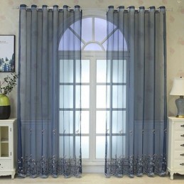 Rideaux Décoratifs En Tulle Brodé Pour Fenêtre De Salon