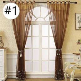 Rideaux Décoratifs En Tulle Brodé Pour Fenêtre De Salon