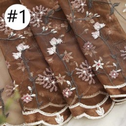 Rideaux Décoratifs En Tulle Brodé Pour Fenêtre De Salon