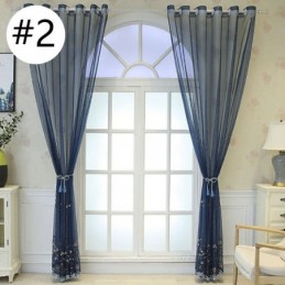 Rideaux Décoratifs En Tulle Brodé Pour Fenêtre De Salon