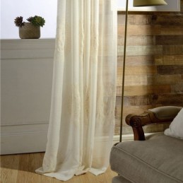Rideaux En Tulle Brodés De Fleurs, Transparents, Pour Salon Et Chambre À Coucher