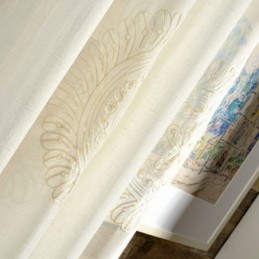 Rideaux En Tulle Brodés De Fleurs, Transparents, Pour Salon Et Chambre À Coucher