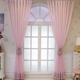 Rideau De Fenêtre Brodé De Luxe Pour Salon, Salle À Manger, Sur Mesure