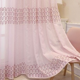 Rideau De Fenêtre Brodé De Luxe Pour Salon, Salle À Manger, Sur Mesure