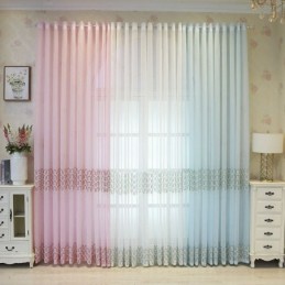 Rideau De Fenêtre Brodé De Luxe Pour Salon, Salle À Manger, Sur Mesure