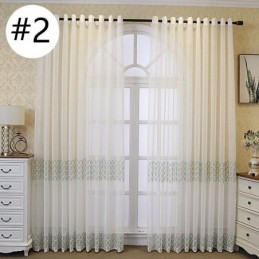 Rideau De Fenêtre Brodé De Luxe Pour Salon, Salle À Manger, Sur Mesure