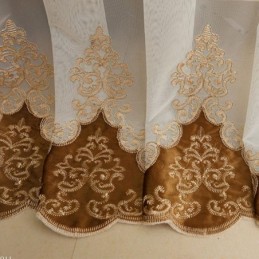 Rideau Européen Sur Mesure, Transparent, Brodé, Pour Salon Et Chambre À Coucher