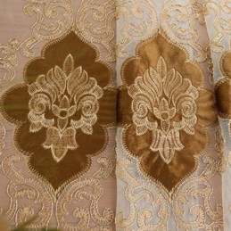 Rideau Européen Sur Mesure, Transparent, Brodé, Pour Salon Et Chambre À Coucher