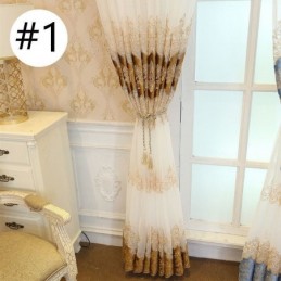 Rideau Européen Sur Mesure, Transparent, Brodé, Pour Salon Et Chambre À Coucher