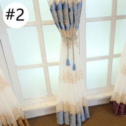 Rideau Européen Sur Mesure, Transparent, Brodé, Pour Salon Et Chambre À Coucher