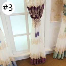 Rideau Européen Sur Mesure, Transparent, Brodé, Pour Salon Et Chambre À Coucher