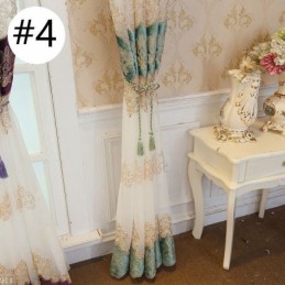 Rideau Européen Sur Mesure, Transparent, Brodé, Pour Salon Et Chambre À Coucher