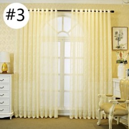 Rideaux Décoratifs En Tulle Brodé De Plantes Pour Fenêtre De Chambre