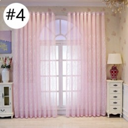 Rideaux Décoratifs En Tulle Brodé De Plantes Pour Fenêtre De Chambre