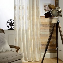 Rideaux Transparents Brodés En Cercle Pour Salon Et Chambre À Coucher