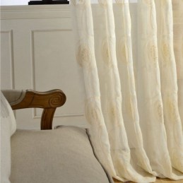 Rideaux Transparents Brodés En Cercle Pour Salon Et Chambre À Coucher