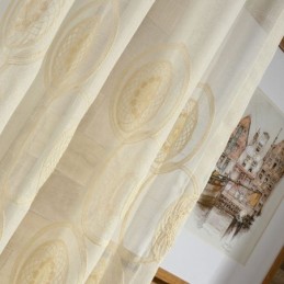 Rideaux Transparents Brodés En Cercle Pour Salon Et Chambre À Coucher