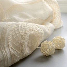 Rideaux Transparents Brodés En Cercle Pour Salon Et Chambre À Coucher