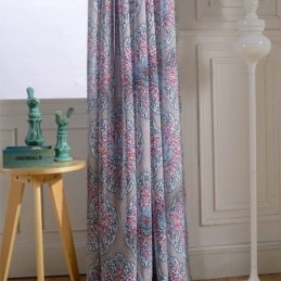Rideaux De Fenêtre En Tulle Transparent À Imprimé Floral Pour Salon