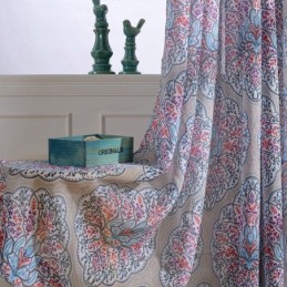 Rideaux De Fenêtre En Tulle Transparent À Imprimé Floral Pour Salon