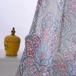 Rideaux De Fenêtre En Tulle Transparent À Imprimé Floral Pour Salon