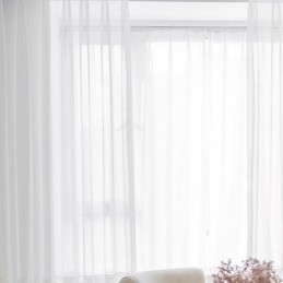 Rideau De Fenêtre Moderne À Motif Géométrique Ondulé, Brodé Sur Mesure, Blanc