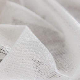 Rideau De Fenêtre Moderne À Motif Géométrique Ondulé, Brodé Sur Mesure, Blanc