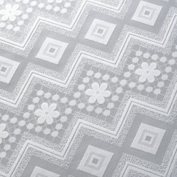 Rideaux Transparents Blancs À Motif Diamant Pour Salon Et Chambre À Coucher