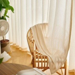 Rideaux En Tulle À Carreaux Purs Pour Fenêtre De Salon