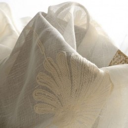 Rideau Transparent En Tulle Brodé De Feuilles De Luxe, Sur Mesure, Pour Salon Et Chambre À Coucher