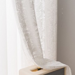 Rideaux En Voile Transparent Blanc Brodés Pour Fenêtre De Chambre