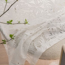Rideaux En Voile Transparent Blanc Brodés Pour Fenêtre De Chambre
