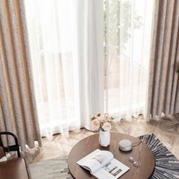 Rideau Moderne Sur Mesure, Occultant, Jacquard, Pour Salon
