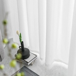 Rideaux Transparents Blancs Plissés Et Froissés