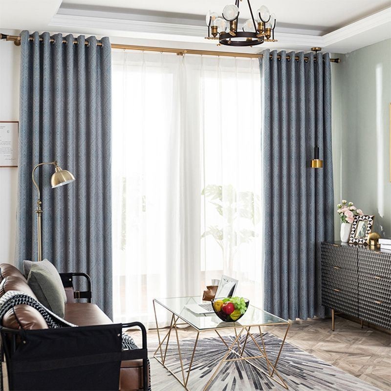 Rideau Géométrique De Luxe Sur Mesure, Rideau Occultant En Jacquard Pour Salon Et Chambre À Coucher