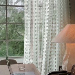 Rideau Transparent En Relief Nordique Sur Mesure En Tulle Pour Salon Et Chambre À Coucher