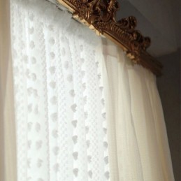 Rideau Transparent En Relief Nordique Sur Mesure En Tulle Pour Salon Et Chambre À Coucher