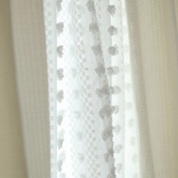Rideau Transparent En Relief Nordique Sur Mesure En Tulle Pour Salon Et Chambre À Coucher