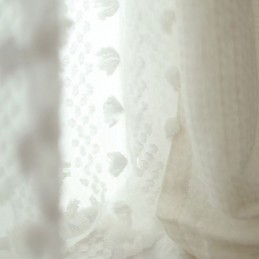 Rideau Transparent En Relief Nordique Sur Mesure En Tulle Pour Salon Et Chambre À Coucher