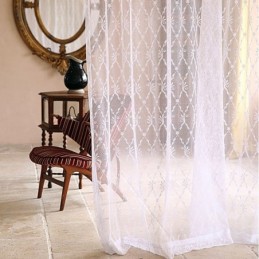 Rideau En Tulle Brodé Sur...