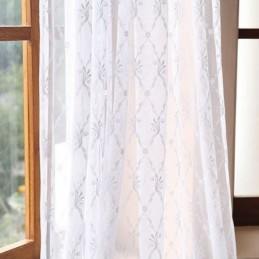 Rideau En Tulle Brodé Sur Mesure, Voile Transparent Européen Pour Salon