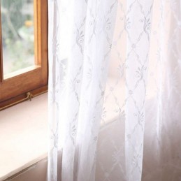 Rideau En Tulle Brodé Sur Mesure, Voile Transparent Européen Pour Salon