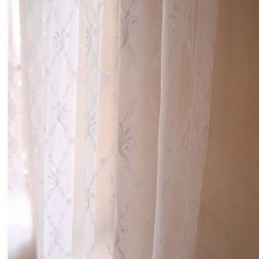 Rideau En Tulle Brodé Sur Mesure, Voile Transparent Européen Pour Salon