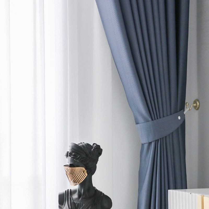 Nouveaux Rideaux Occultants En Coton Et Soie De Luxe, Couleur Unie, Pour Chambre À Coucher