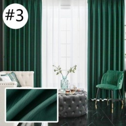 Nouveaux Rideaux Occultants En Coton Et Soie De Luxe, Couleur Unie, Pour Chambre À Coucher