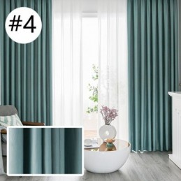 Nouveaux Rideaux Occultants En Coton Et Soie De Luxe, Couleur Unie, Pour Chambre À Coucher