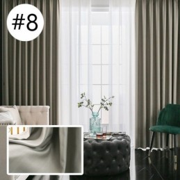 Nouveaux Rideaux Occultants En Coton Et Soie De Luxe, Couleur Unie, Pour Chambre À Coucher