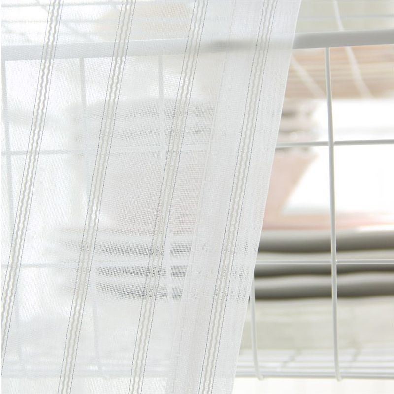 Rideaux En Voile Transparent Brodés Modernes, Rideau En Tulle Nordique, Rideau Sur Mesure Pour Salon