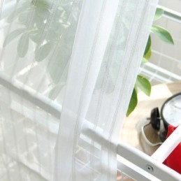Rideaux En Voile Transparent Brodés Modernes, Rideau En Tulle Nordique, Rideau Sur Mesure Pour Salon